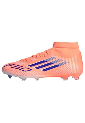 adidas Unisex F50 League Mittelharte/Hart- und Aschenplätze Fußballschuhe Beam Orange/Lucid Blue/Cloud White 36