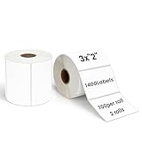 ESSENTIAL 3'x2' Direct Thermal Barcode Labels, Shipping Label, Compatible with Arkscan & Zebra Label Printers, 700 per Roll (2 Rolls - 1400 Labels)