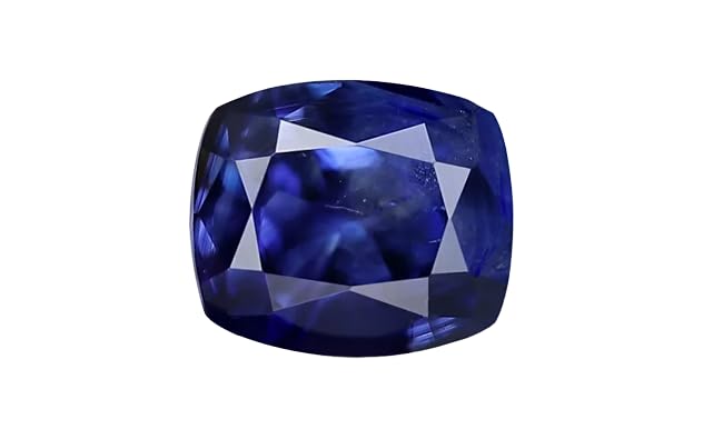 Saphir bleu véritable non traité taille coussin de 6,25 Ratti pour bague gemme