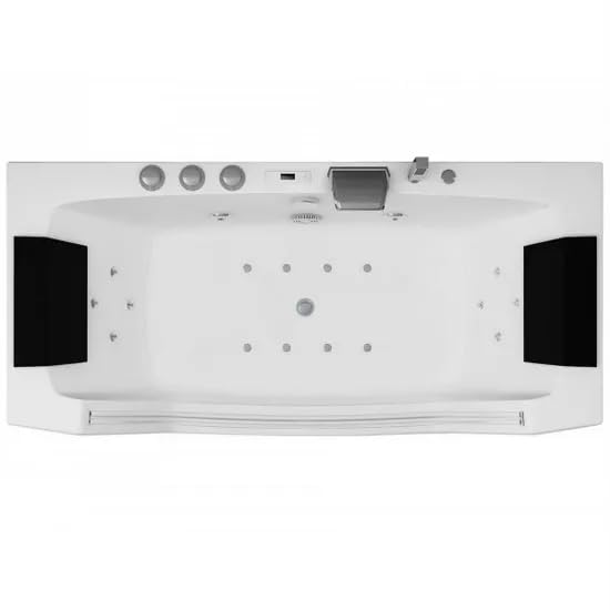 Bagno Italia vasca da bagno idromassaggio full optional 160x80 cm con luci riscaldatore e ozonoterapia