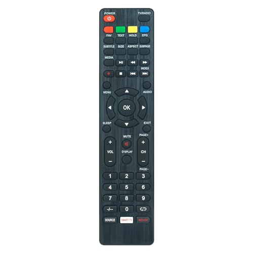 VINABTY Reemplazar el Control Remoto RC159 Adecuado JTC Jay Tech Cameras UHD Smart TV GU0D-S65U6511M GY0D-S75U7511MM GU0D-S75U7508M GY0D-S65U65129M GY06-S55U5521MM GY06-S55U55209M GU06-S55U5516MMC