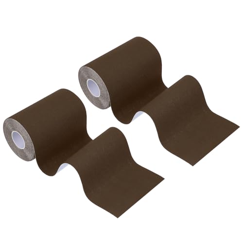 PATIKIL Cinta de Kinesiología 16.4Pies x 4 Pulgadas, 2 Rollos Cinta Adhesiva de Algodón Deportiva para Muscular Cintas Elásticass para Rodilla, Color Café