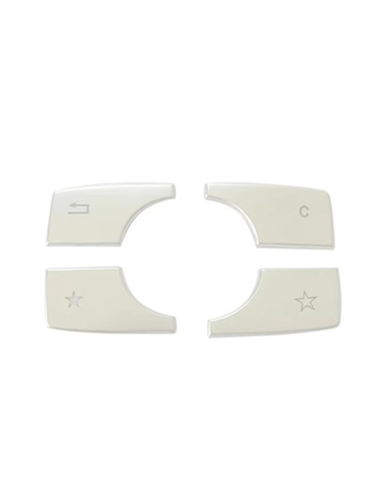 Decorative Stickers Compatible with Benz E ML GL GLE Class W212 W164 W166 X166 2010 2011 2012 2013 2014 2015 Car Center Multimedia Button Cover Sticker(4Pcs)