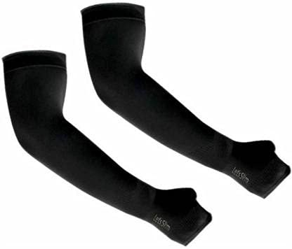 BEDROCK: Thumb Hole Arm Sleeves for Men Women Boy & Girls (Black, L Size)