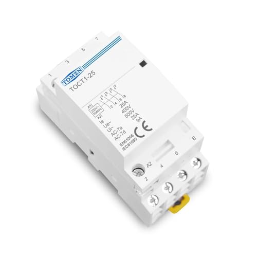 Contactor modular CA 4P 25A para solucionar sobrecargas en circuitos de 110V 3