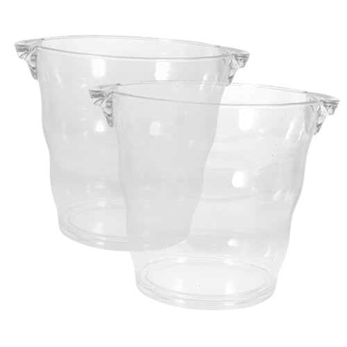 PRETYZOOM Wine Ice Bucket Plastic Ktv Accessory Compact Ice Buckets Reusable Container for Bar