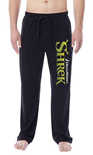 DreamWorks Shrek Men's Movie Film Title Logo Character Sleep Pajama Pants