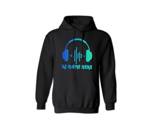 Custom Dj Name Sweatshirt, Personalized Dj Music Sweatshirt, Customized Name Party Sweatshirt, Rave Lover Gift Sweatshirt, Dj Fan Graphic Headset Sweatshirt - Main Image