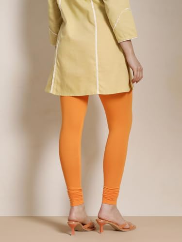 Image of TWIN BIRDS Tailored Cut and Classic Fit Super Stretchable Elastane Fabric Churidar Leggings for Women