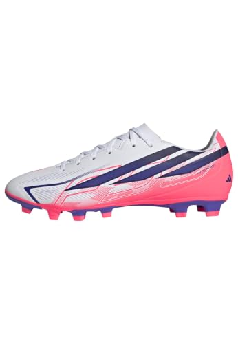 adidas Mixte F50 Hyperfast Club Firm Ground/Multi Ground Football Boots Shoes, FTWR White/Solar Purple/Solar Turbo, 44 2/3 EU