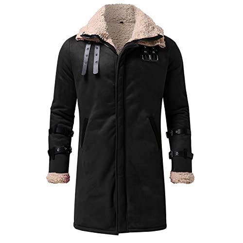 Mens Fall Jackets Long Zip Front Outer Coat - image 3
