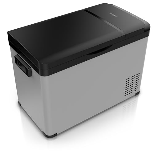 Brandson - ECO Kühlbox Kompressor XXL - Autokühlbox elektrisch - 30L Kühlschrank - Gefrierbox Kühlung bis – 22°C - Autokühlbox mit ECO Modus - 30 Liter 12V 24V KFZ – für LKW Auto Wohnmobil Boot