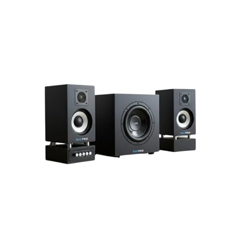 Image of Gandharva Series 2.1 Bluetooth Bookshelf Speakers, Premium Wood Cabinet, 240W RMS, 35Hz-20kHz, 2.1 Channel, 5.25 inch Woofers + 8 inch Subwoofer