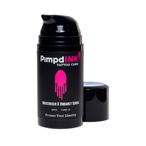 PimpdINK Moisturiser & Vibrancy Serum Tattoo Aftercare for Protecting and Restoring your Inks colours (100ml Airless Pump) - Image 3