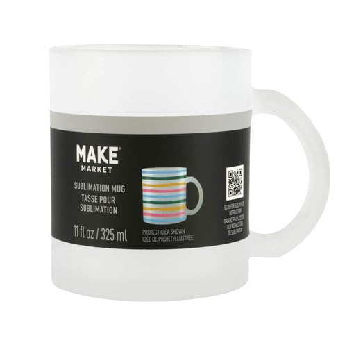 Set de 12 mugs de vidrio esmerilado 11oz para sublimación miniatura 3