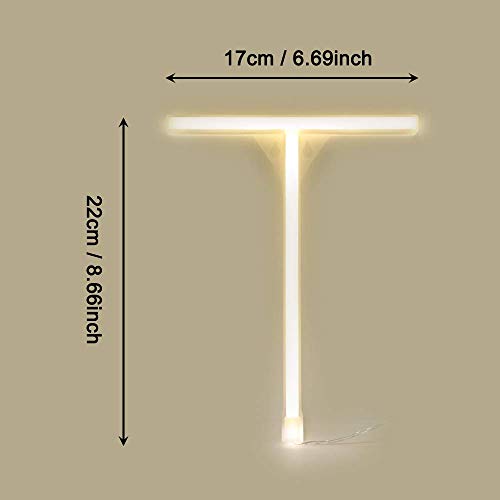 Image of ENUOLI Neon Letter Lighting up Words Neon Sign Alphabet Letter Sign(T) | Battery /USB Operated LED Marquee Word Neon Lamps Party Accessories Wall Hanging Decor for Birthday Wedding Party Bar Bedroom