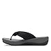 Clarks Women's Arla Glison Flip-Flop, black fabric, 8 Medium US