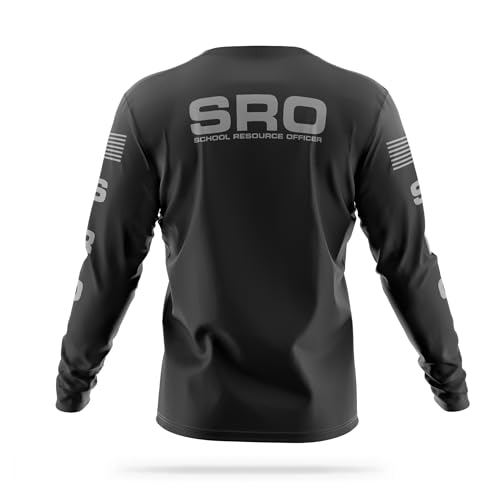 School Resource Officer Performance Long Sleeve - USA Patriotic Shirt - Durable Breathable Moisture-Wick Law Enforcement2