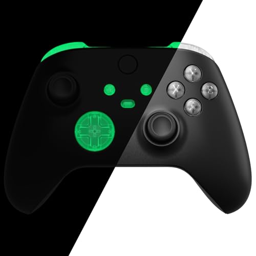 Image of eXtremeRate Replacement Buttons for Xbox Series X & S Controller, Glow in Dark - Green Custom Accessories Bumpers Trigers Dpad ABXY Start Back Sync Share Keys Parts for Xbox Core Wireless Controller