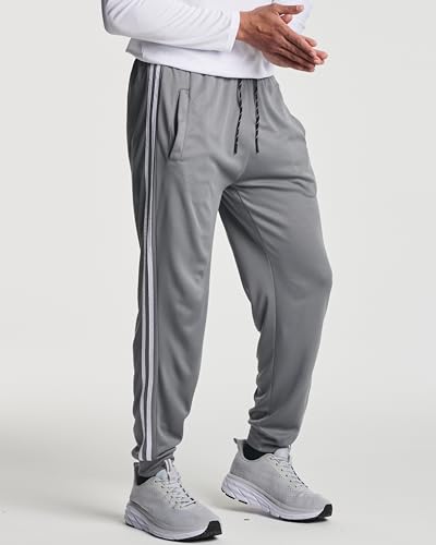 Real Essentials 3 Pack: Men's Tech Mesh Active Athletic Casual Jogger Sweatpants with Pockets(Available in Big & Tall)2