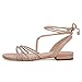 Ermonn Womens Wrap Flat Sandals Low Heel Slip On Open Toe Strappy Fashion Beach Sandal