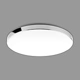 deckenleuchte chrom eckig Moderne LED Deckenlampe in weiß-chrom, gefertigt aus Kunststoff-Metall