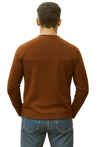 Image of RodZen Men's Cotton Blend Full Sleeve Solid Henley T Shirts