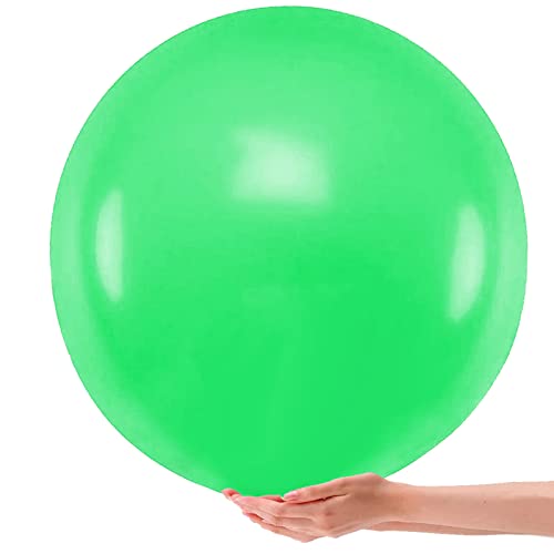 36 Pouces Verte Gonflable Ballon Géant, 6 Pcs Grand Verte Ballon,90CM Ballon Géant en Latex pour Les Festivités de Fête de Mariage Party Carnival Event Décorations