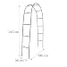 Relaxdays 10018871 - Arco para Rosas, Medidas 240 x 140 cm, Pintura...