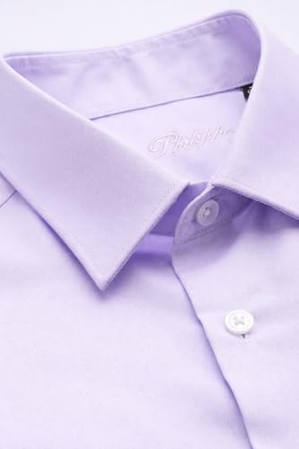 Image of Louis Philippe Men's Slim Fit Easy to Iron Everyday wear Premium Cotton Full Sleeve Solid Formal Shirt