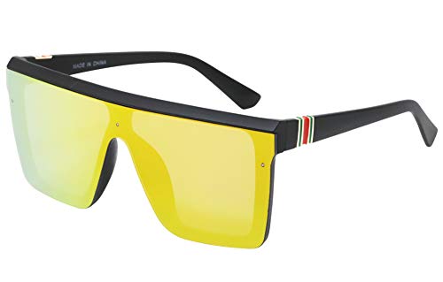 FLAWLESS EYEWEAR Fashion Oversize Siamese Lens Sunglasses Women Men Succinct Style UV400