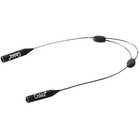 Cablz Monoz Adjustable Eyewear Retainer | Monofilament-Like Line, Adjustable, Off-The-Neck Eyewear Retainer, 14 in (Black) Cover