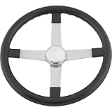 Competition 4-Spoke Bell-Style Steering Wheel, 15 Inch, Dished