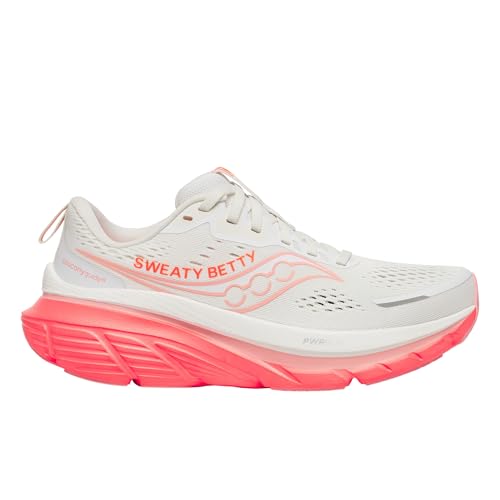 Image of Saucony Women's Guide 18 Sneaker, White /Fluoro, 12
