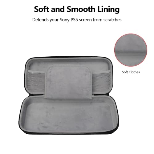 Natbok Premium Carring Case for PlayStation Portal Remote Play,Travel Storage Case for PS5 Handheld Consoles, Shockproof,Anti-Collision Black Handbag + Playstation Portal Clear Case + Screen Protector - Image 4