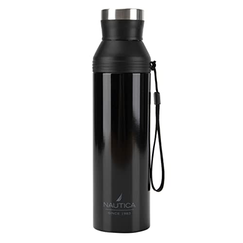 Nautica Water Bottle, Insulated Water Bottle, Stainless Steel Water Bottles, Metal Water Bottle, Big Water Bottle, Reusable Water Bottle, Dual Mouth Chug Cap/ Wide Mouth Opening - Jib