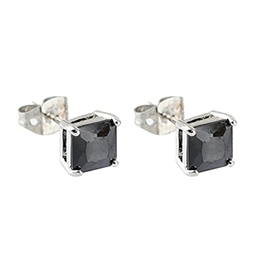 Ayoiow Pendiente de mujer Ear Cuff Cobre Pendientes Punto Luz Oro Circonio cúbico Cuadrado, Circón Cobre, Circonia cúbica