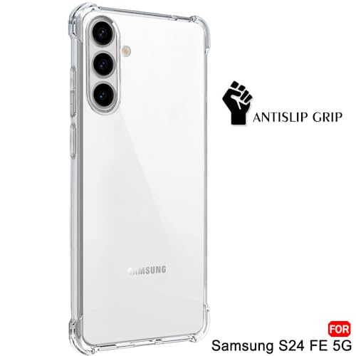 Image of TheGiftKart Transparent Crystal Clear Back Cover Case for Samsung Galaxy S24 FE 5G | Shockproof Soft TPU Case | Cushioned Edges for Ultimate Protection Back Cover Case (TPU, Transparent)