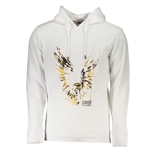 Pull en coton blanc homme Cavalli Class pour un look chic décontracté