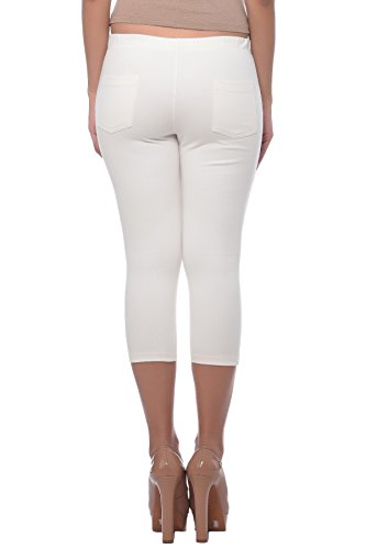 Image of Frenchtrendz Women's Cotton Modal Spandex Stretchable Slim Fit Jegging Capris