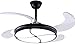 YYQBYY 42"niewidoczny wentylator lampa salon lampa do jadalni Nordic minimalistyczna sypialnia Home wyciszenie cichy wentylator sufitowy z lampą chowane łopatki wentylatora