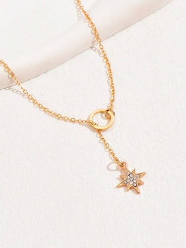 Image of Yellow Chimes Chain Necklace | Fashion Gold Plated Chain | Star Shaped Chain for Women | Glam Chains | Western Necklace for Girls Birthday