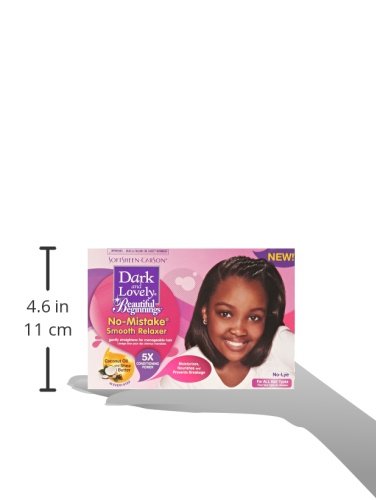 SoftSheen-Carson Dark and Lovely Beautiful Beginnings No-Mistake Smooth Relaxer For Kids, with Coconut Oil and Shea Butter, 1 Kit