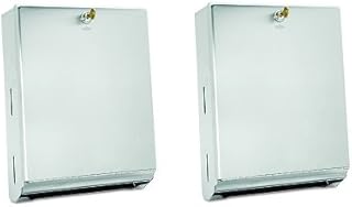 Bobrick 262 Surface-Mounted Paper Towel Dispenser, 10 3/4 x 4 x 14, Satin Stainless Steel (2-(Pack))