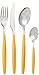 Guzzini My Fusion Set 24 Posate, 16.8 x 7.5 x 25.5 cm, Giallo (Ochre)