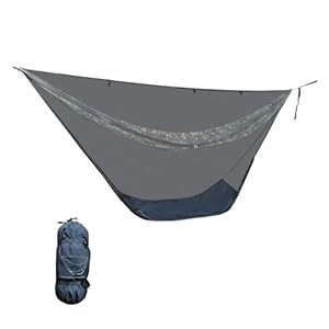 onewind Hammock Mosquito Net, Camping Hammock Bug Net with Zipper No See Um Mesh Lightweight Camping Bugnet with Floor for 11ft 12ft Hammock for Hiking Backpacking with Furry Friends