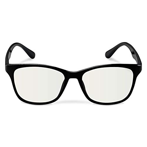 エレコム ブルーライトカットメガネ クリアレンズ ウェリントンフレーム ブラック G-BUC-W02BK