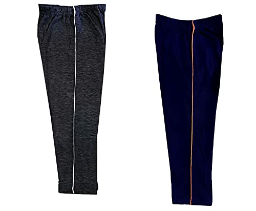 Image of indi weaves Girls Cotton Solid Capri 3 /4th Leggings (Pack of 2)