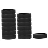 VERDANVERSE 14 Piezas Protector de Ruedas de Silicona para Maletas Funda Antideslizante Negra Absorbente de y Silenciosa para Equipaje de Viaje Resistente al
