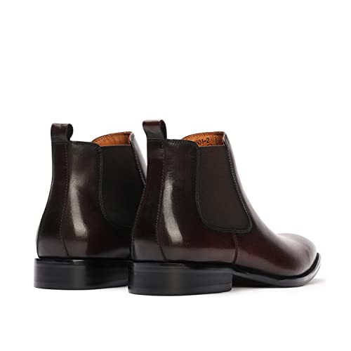 Chelsea Boots Men Genuine Leather,Non-Slip, Plain Toe, Casual and Comfortable3
